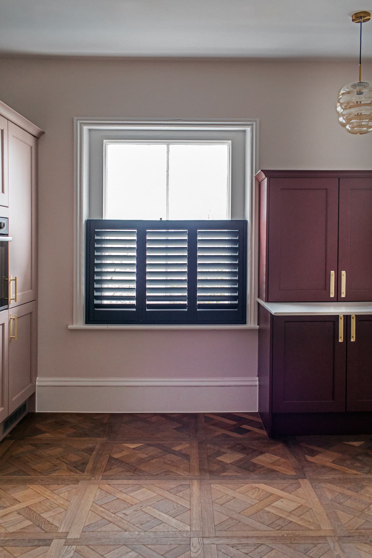 Café style shutters in a custom colour
