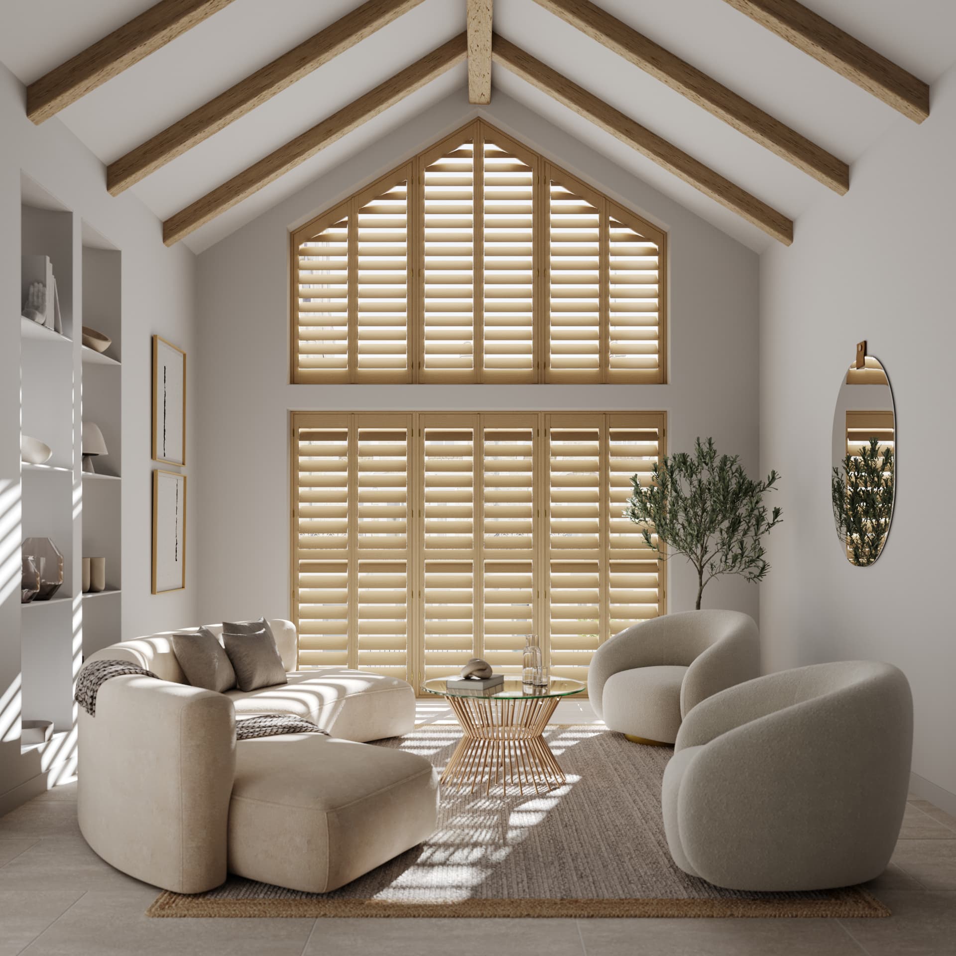 Apex glazing in a natural stain